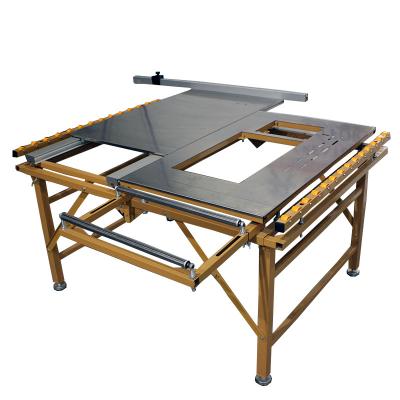 China Horizontal Style Woodworking Cutting Machine with 90 KG Weight and Sliding Table for sale