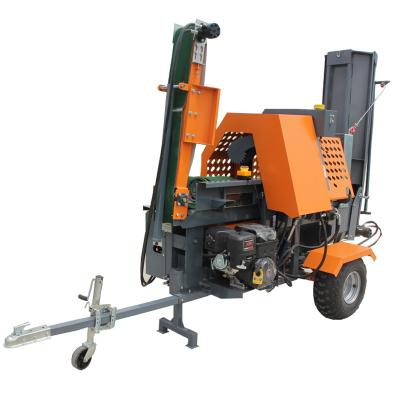 China 800 KG Hydraulic Wood Splitting Machine for Home Mobile Gasoline Firewood Processor for sale