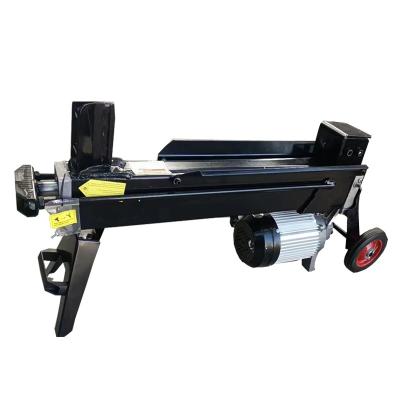 China Portable Split Wood Log Splitter 7.5 ton Electric Mobile Wood Splitting Machine for sale