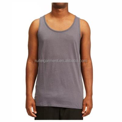 China Hot Sale Anti-wrinkle Summer Clothing Cotton Sleeveless Slim Fit Vest Custom Size Gym Men Tank for sale