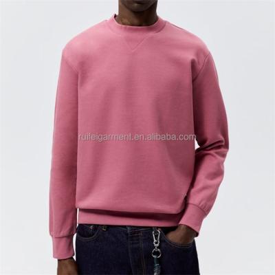 China Anti-wrinkle long sleeve with a round neck and ribbed trims warm outdoor street wear sweatshirt for men for sale