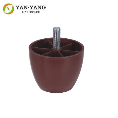 China Furniture leg simple style round Plastic Leg for Sofa with screw for sale