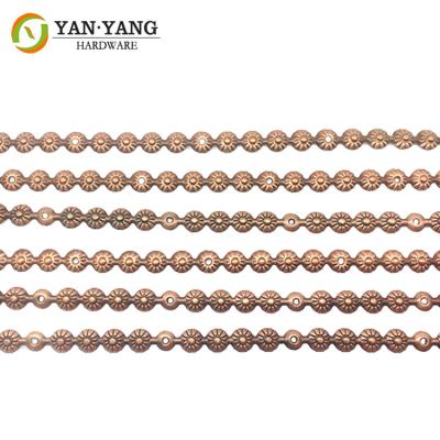 China Upholstery metal sofa nail trims nail head strip 11 mm decorative nail strip for sale