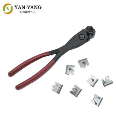 China Furniture hardware metal mattress clip plier manual hand tool plier with soft grip plastic handle for M88 clip for sale