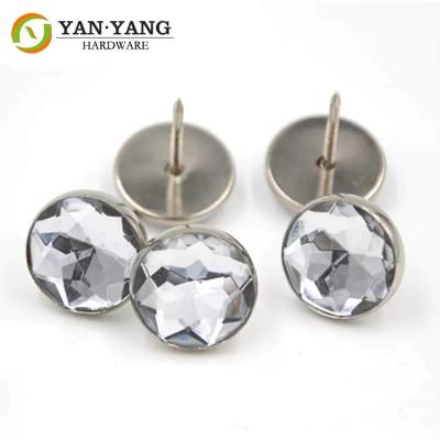 China Crystal Round Rhinestone Diamond Acrylic Upholstery Buttons For Sofa for sale