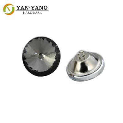 China Crystal Round Diamond Acrylic Upholstery Buttons For Sofa for sale