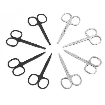 China Durable Manufacturers Wholesale Bifurcated Beauty Scissors Stainless Steel Eyebrow Scissor Nose Hair To Trim Double Eyelid Beauty Tools for sale