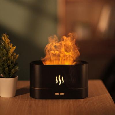 China Household 3D Mute Flame Scent Machine Humidifier Bedroom Fragrance Machine Atmosphere Lamp Flame Oil Diffuser for sale