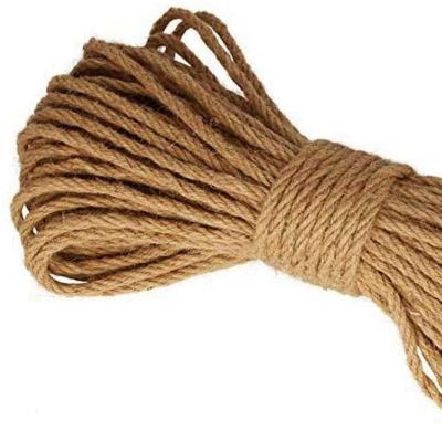 China Durable 100% Natural Jute Rope (1/4 in x 100 ft) Strong Jute Twine for DIY Crafts Gardening Gift Wrapping for sale