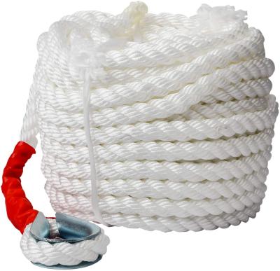 China Sturdy White Polyester Rope - 250 Foot Spool | Strong Braid - Industrial Grade - High UV Braided Nylon Rope for sale