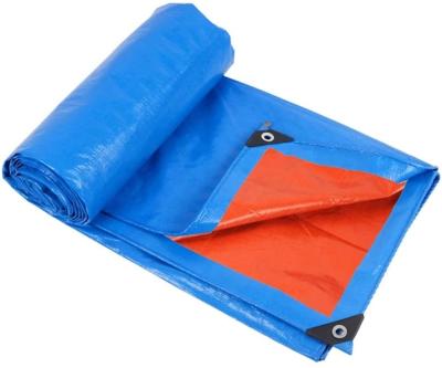 China Water Resistant Reinforced Thickness PE Tarpaulin Waterproof Blue Tarpaulin Premium Quality Tarp For Outdoor Camping for sale