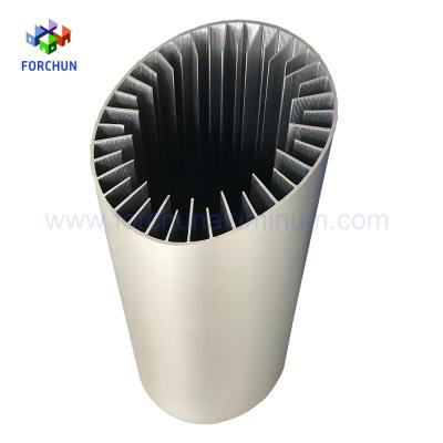 China Heatsink Profile Aluminum Extrusion Hot Anodized Round Radiator for sale