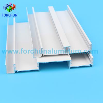 China door & OEM White Powder Coating Aluminum Slot 3T Track Window Sliding Doors 4T Slot Tracks Profiles for sale