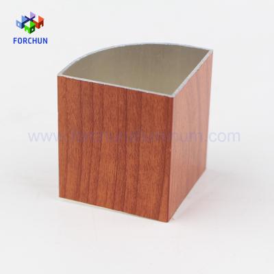 China door & Window Aluminum Profile 1/4 Quarter Round Tube For Office Parts / Window Corner for sale