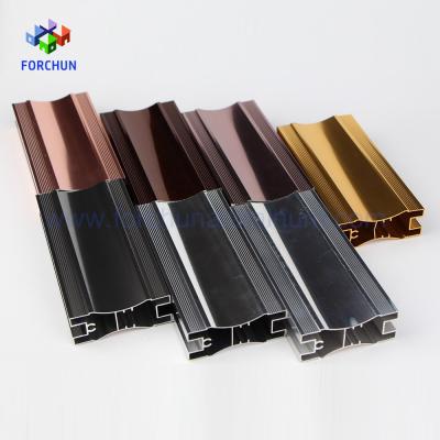 China door & 6063 T5 Window Polished Aluminum Profile For Making Sideboard / Wardrobe Aluminum for sale