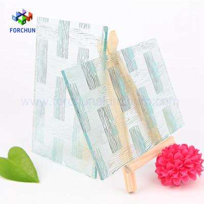 China Furniture 4mm 5mm/Flora patterned glass/woven patterned glass price/nashiji for sale