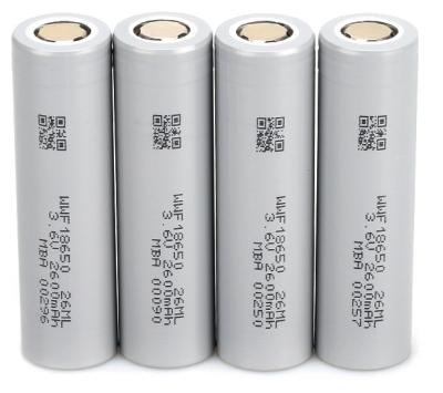 중국 2600mAh 리온 실린더 재충전 배터리 18650 리온 낮은 온도 판매용