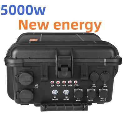 China 5000W Wechselstromanschluss Portable Solar Power Station Notfallgenerator Wiederaufladbare Wechselrichter-Strombank mit 110V/220V zu verkaufen