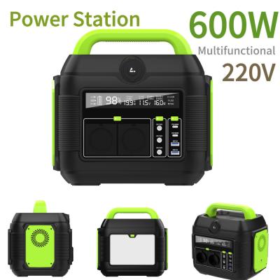 China EU AC Socket Portable Power Station 600W 576wh Power Bank for Camping Customizable for sale