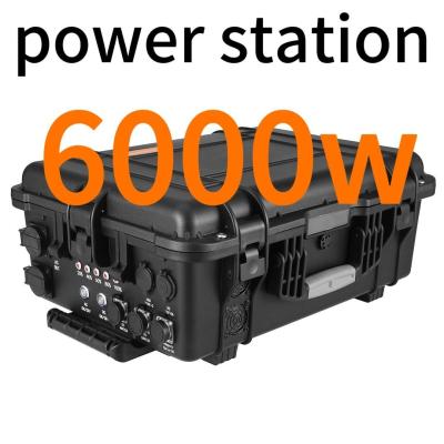 China Black 6kw Power Station ABS Alloy Outdoor Portable Power Supply for Outdoor Adventures for sale