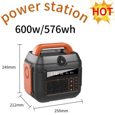 China Family Outdoor Camping 600W Solar Power Station with Battery and Solar Panel Charging for sale