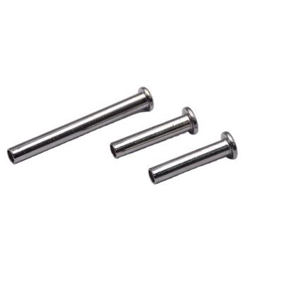 China Steel 304 stainless steel rivet Flat head rivet half pipe hollow rivet for sale