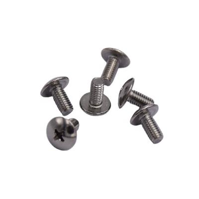 China Goat's eye Custom stainless steel screws half round head screws Cross pan head machine screws for sale