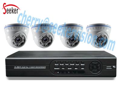 China High resolution 1080p surveillance 4 channels security dvr kit system Night Vision Indoor Dome Cameras for sale