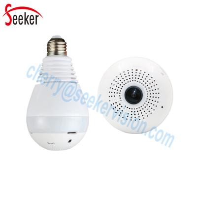 China Home Surveillance VR Fisheye LED Bulb 1080P E27 Interface Port 64G TF Card Supported IP Wifi Camera for sale