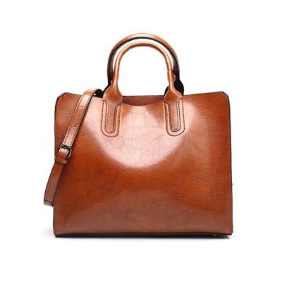 China High Quality OEM/ODM Tote Bags PU Leather Trim Handbags For Women Single Strap Shoulder Cross - Body Handbags Customer Design Wholesale for sale