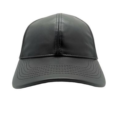 China JOINT Pattern Baseball Hats Real Leather NAPA Sports Caps Genuine Leather Baseball Caps 6-Panel Hats for sale