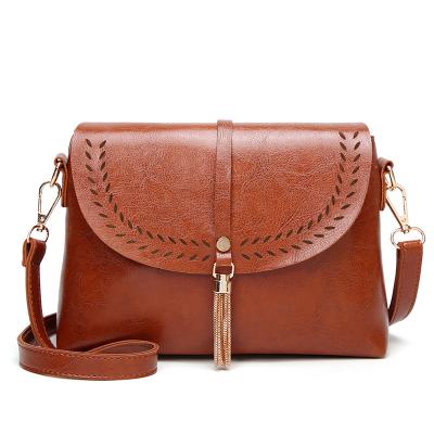 China Shell Tassel Bag Women's Retro Shoulder PU Leather Cross Bag Style High Quality Genuine Leather - Body Bags For Women for sale