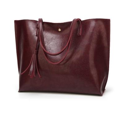 China OEM/ODM Large Capacity Bag Woman Handbags Lady Shoulder PU Faux Leather High Quality Tote Bags for sale