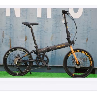 China Aluminum Alloy 20inch steel or alloy Yellow color folding bikes bicycle accessories retail cycles for hot sale for sale