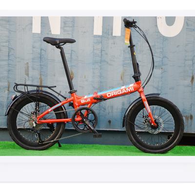 China Aluminum Alloy Normal quality steel Red color folding bikes with alloy rims and folding handle bar for hot sale for sale