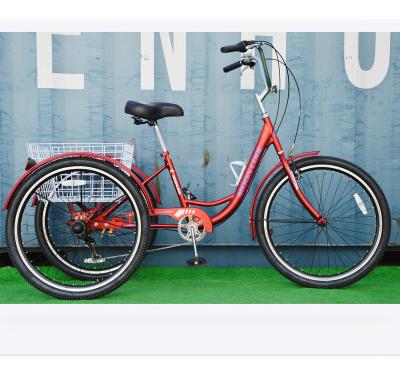 China Steel Red color Chinese brand new model shopping trikes with alloy rims cargo Tricycle for sale for sale