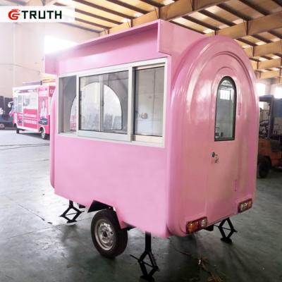 China Vegetable Processing Plant Customized Small Food Cart Truck Trailers For Sale for sale