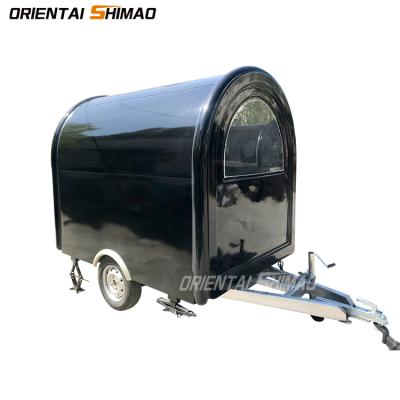 China Direct Outdoor Food Cart Mobile Fiberglass Trailer Food Vegetable Processing Plant Factory Discount Kiosk Van Trailer For Sale for sale