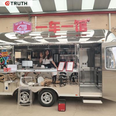 China Vegetable Processing Plant Customized Available Pizza Tow Bar Airstream Food Trailer Plant With Factory Price for sale