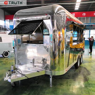 China Vegetable processing plant CE SGS fast food truck street stainless steel cafe fast food cart for sale for sale