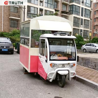 China Multifunctional vegetable processing factory tricycle food cart ice cream trailer sale to EU for sale