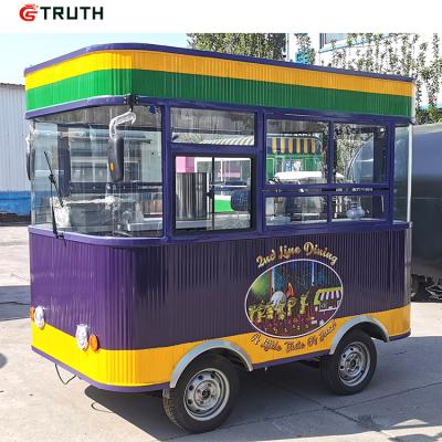 China Electric vegetable processing factory mobile street bus food truck for sale for sale