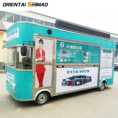 China Custom mobile outdoor vegetable processing plant street hot dog ice cream dining car fast food carts for sale breakfast for sale