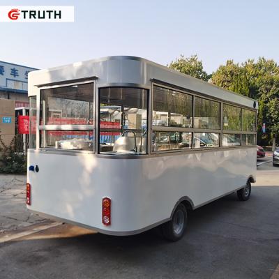 China Vegetable processing plant factory vending food truck BBQ food catering trailer mobile food cart bus for USA for sale