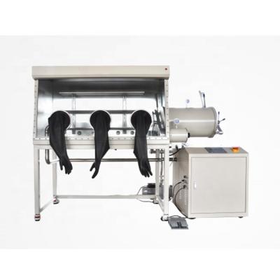 China Humidity 304 Stainless Steel Less Than 1PPM Vacuum Multistation Glove Box Glove Box Working Position for sale