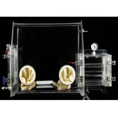 China Widely transparent glove box with compact vacuum chamber glove box for sale