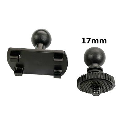 China High Quality Car Camera Accessories Parts ABS Material 4 Slots 14 Screw Mount Phone Holder 17mm Steel Ball Head for sale