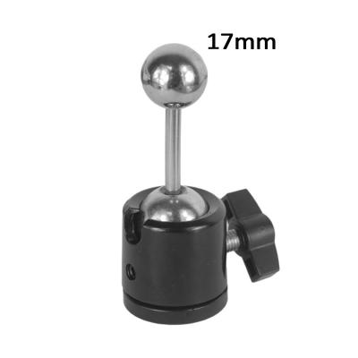 China Special for 17mm Interface Attachment 360 Double Metal Ball Tripod Mount Phone Holder 17mm Ball Rotating Head for sale