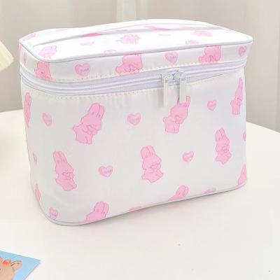 China Fashion In Stock Multi Colors No MOQ Large Cosmetic Bag Zipper Toiletries Organizer Bag For Women Girls Gift Makeup Pouch for sale