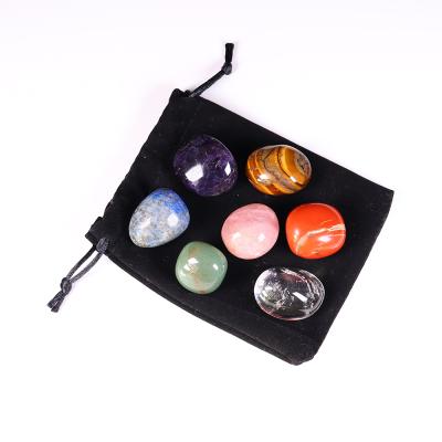 China China Natural Crystal Seven Chakras Healing Stone Engraved Gemstone For Yoga Meditation for sale